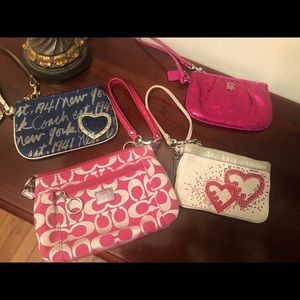 Set of 4 Coach Wristlets